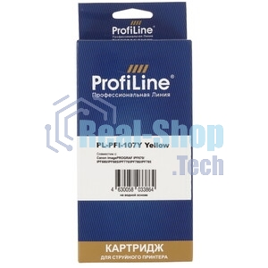 Картридж струйный ProfiLine PL-PFI-107Y для принтеров Canon IPF670/IPF680/IPF685/IPF770/IPF780/IPF785 с чернилами Yellow