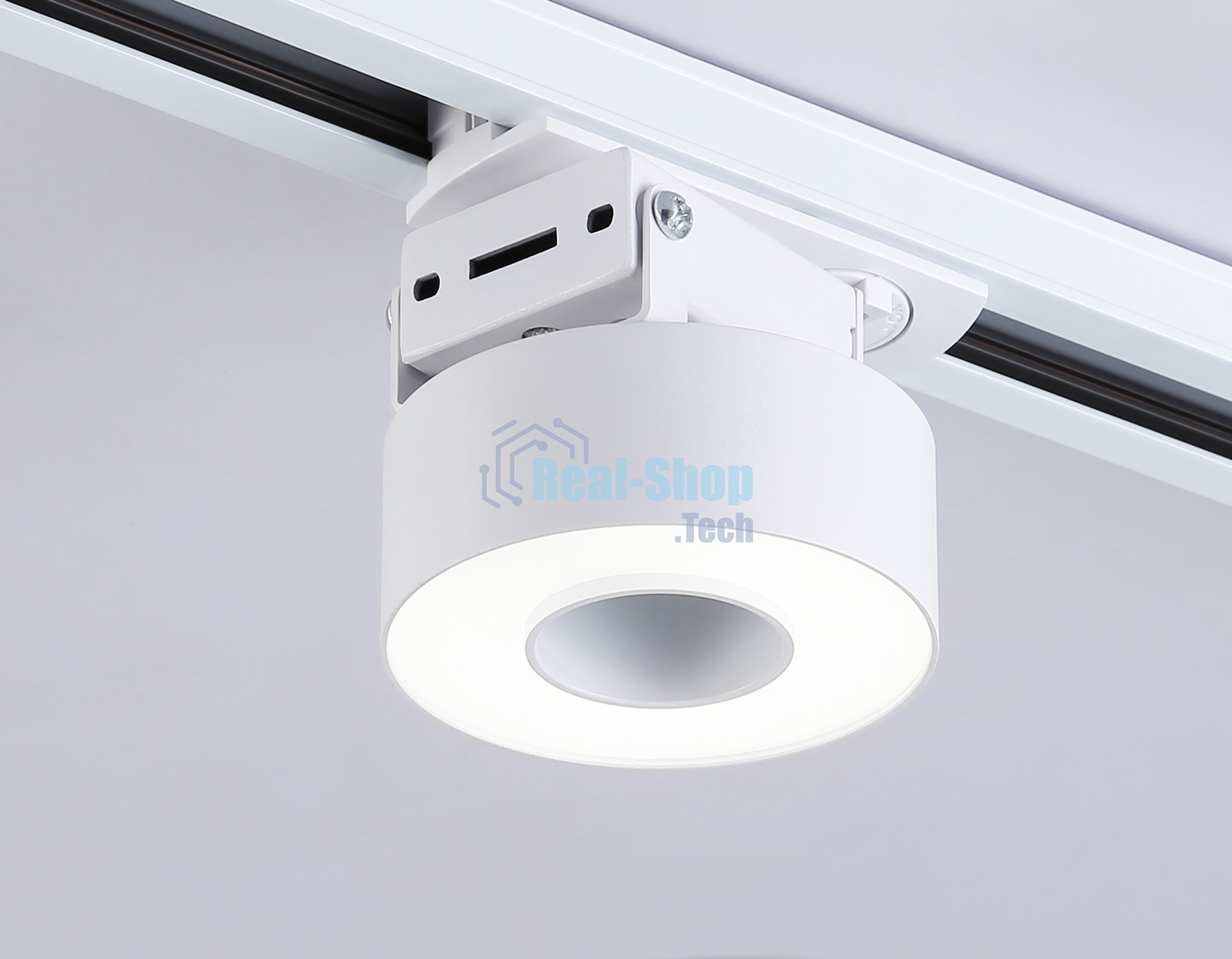 Трековый однофазный светодиодный светильник Ambrella light GL6861 WH белый LED 10W 4200K D75*80
