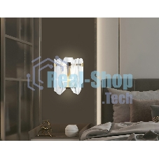 Настенный светильник Ambrella light LH31257/2 BS/CL латунь/прозрачный E14*2 max 40W 220*150*270