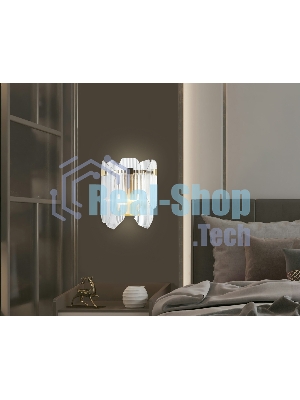 Настенный светильник Ambrella light LH31257/2 BS/CL латунь/прозрачный E14*2 max 40W 220*150*270