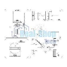 Настенный светильник Ambrella light LH71305 CGD/WH золото/белый E14 max 40W 220*150*260