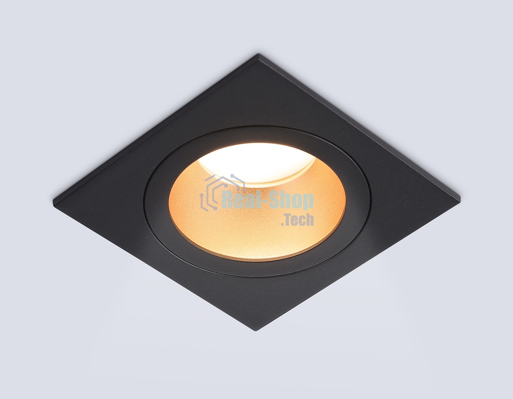 Встраиваемый точечный светильник Ambrella light TN102829 BK/GD черный/золото GU5.3 92*92*50