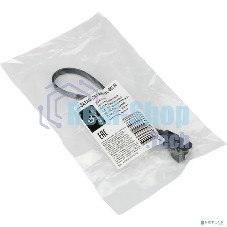 Кабель интерфейсный SATA Cablexpert CC-SATAM-DATA90-BL-30CM, Sata3 7pin/7pin, мет.защелка, угловой разъем, 30 см, черный, пакет
