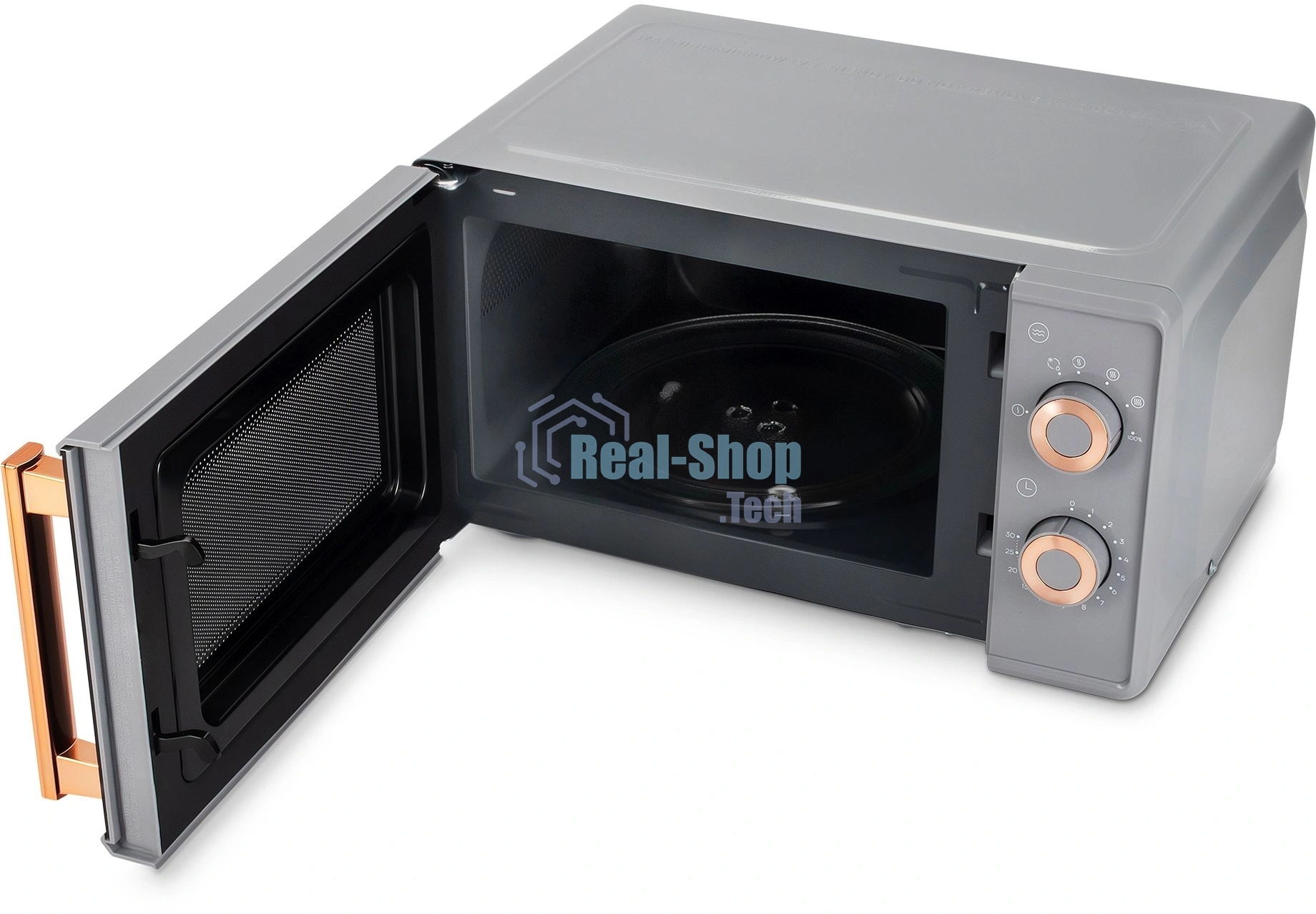 Микроволновая печь Vitek VT-MW1920 серый/золотистый, 20 л, 700 Вт, переключатели — поворотный механизм