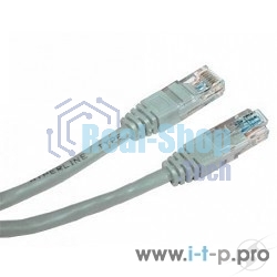 Патч-корд UTP, кат 5e, 0.25м с RJ45 серый