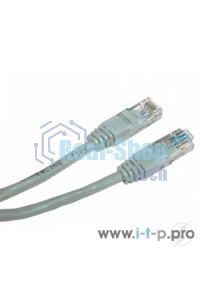 Патч-корд UTP, кат 5e, 0.25м с RJ45 серый