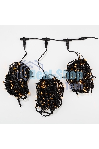 Гирлянда Neon-night LED ClipLight 24V, 3 нити по 20 м, свечение с динамикой, цвет диодов желтый