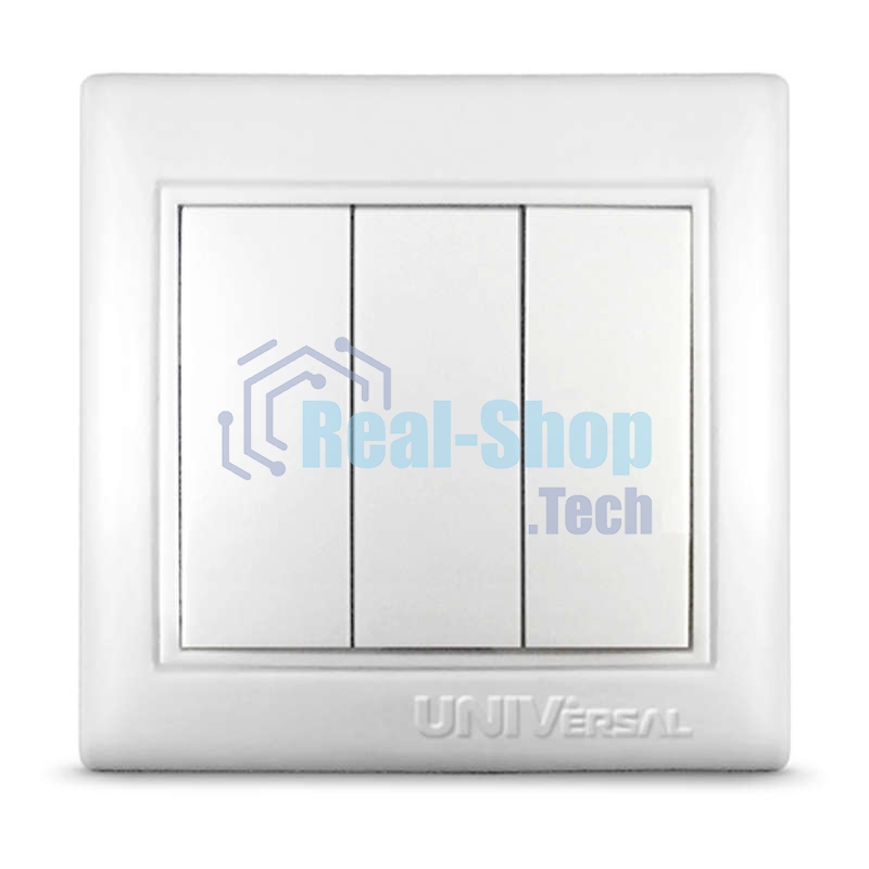 Выключатель 3-кл. СП Севиль 10А IP20 белый Universal С0043