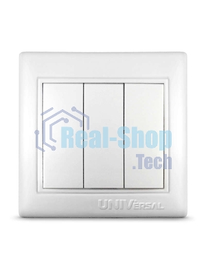 Выключатель 3-кл. СП Севиль 10А IP20 белый Universal С0043