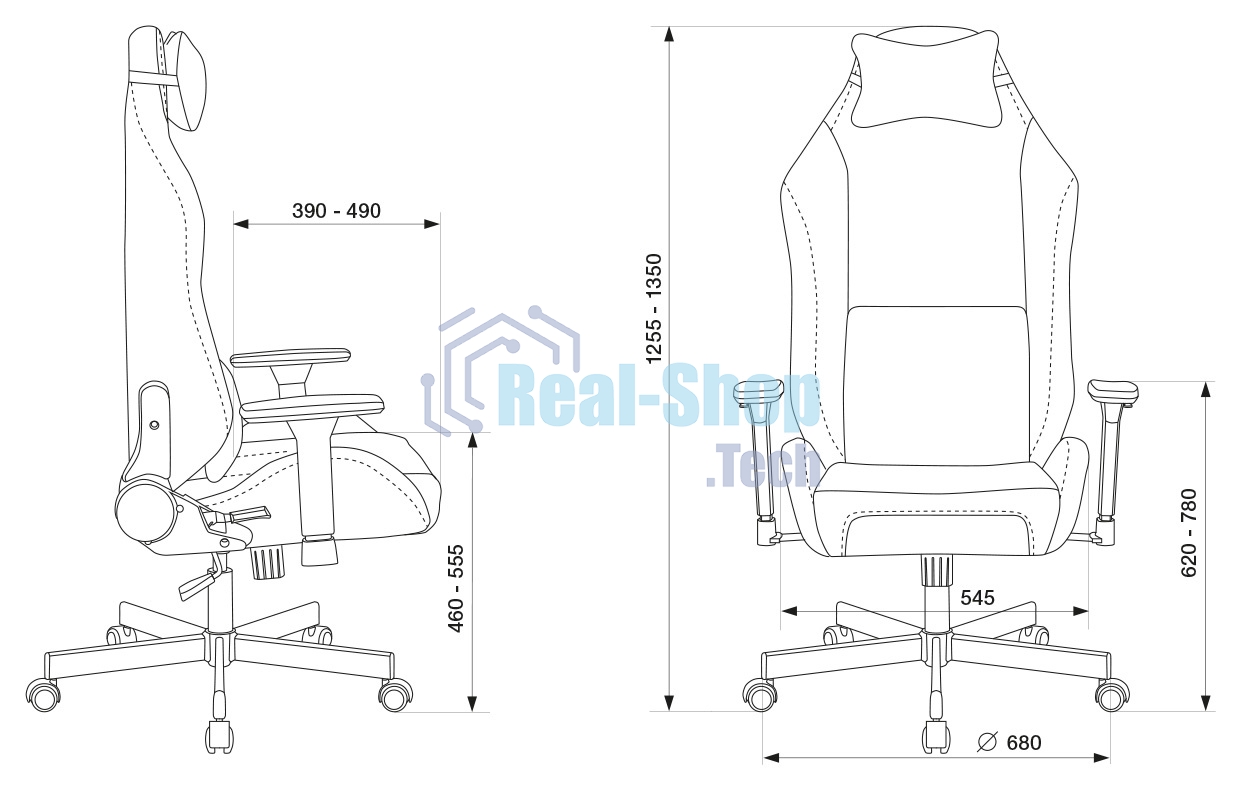 Кресло игровое Бюрократ Knight N1 Fabric черный Light-20, с подголов. крестовина металл