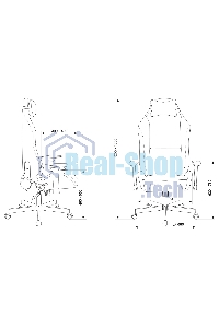 Кресло игровое Бюрократ Knight N1 Fabric черный Light-20, с подголов. крестовина металл