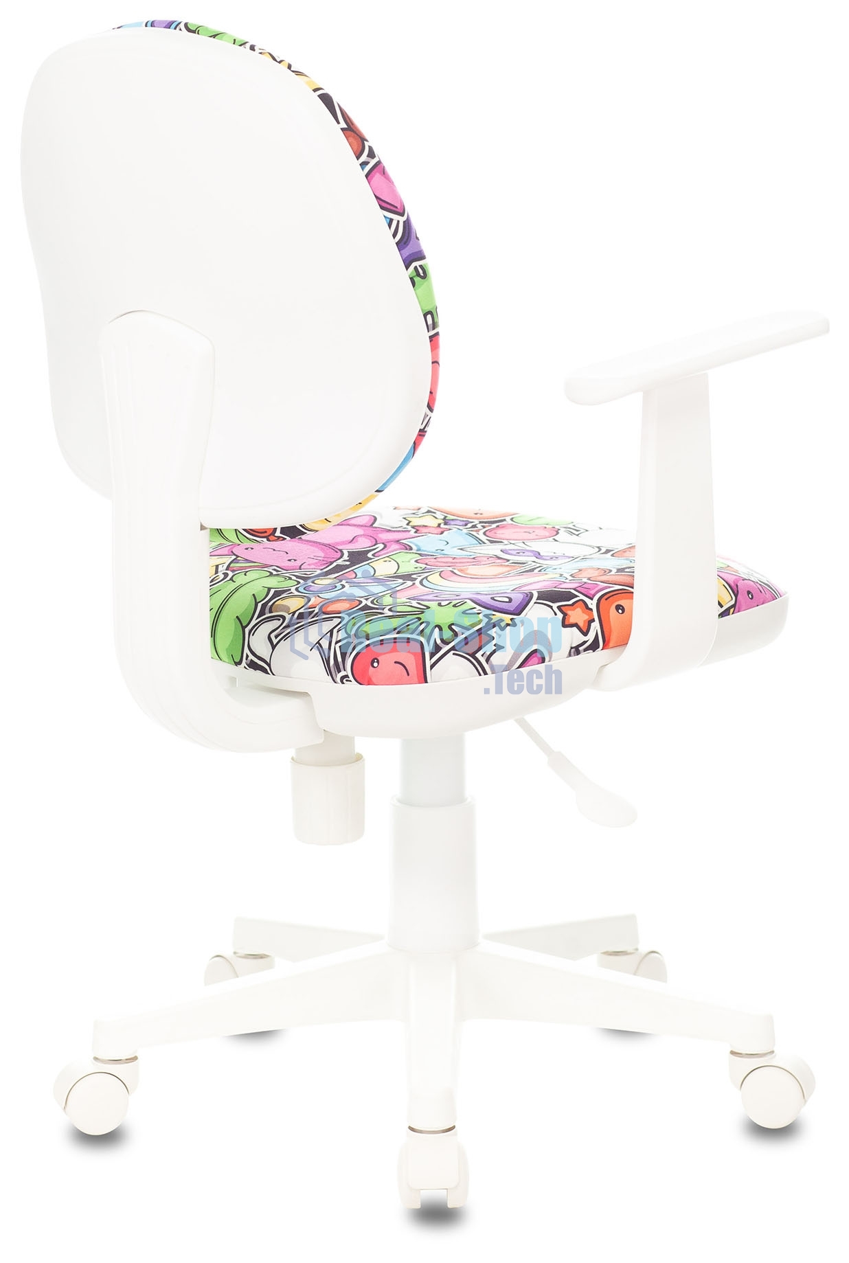 Кресло детское Бюрократ CH-W356AXSN мультиколор маскарад, крестовина пластик, пластик белый