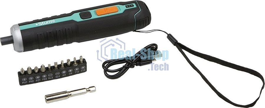 Отвертка аккумуляторная Sturm! CD3404U2,3,6В,micro USB,подсветка,индикат напр,набор бит,без ЗУ