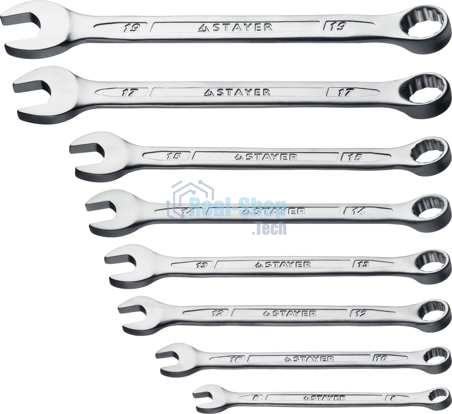 Набор комбинированных гаечных ключей Stayer 8 шт 8 - 19 мм HERCULES 27085-H8_z01