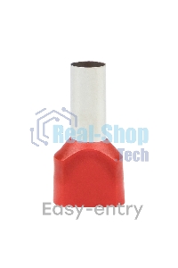 Наконечник штыревой втулочный изол. НШвИ(2) 10.0-14 (уп.50шт) EKF nhvi2-10.0-14