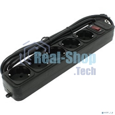 Сетевой фильтр ExeGate EX221185RUS SP-5-3B (5 розеток, 3 м, евровилка, черный)