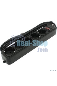 Сетевой фильтр ExeGate EX221185RUS SP-5-3B (5 розеток, 3 м, евровилка, черный)