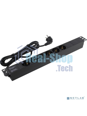 Блок розеток горизонтальный ExeGate ServerPro PDU-19H603 Al-6S-EU2.5, 19