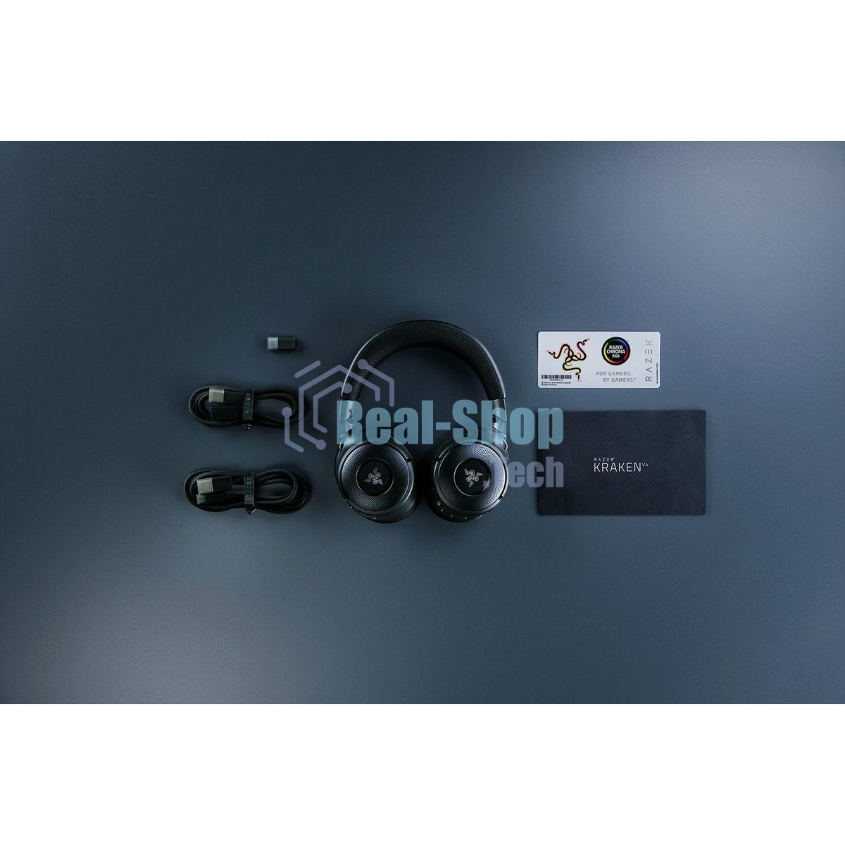 Гарнитура Razer Kraken V4 чёрный, беспроводная, bluetooth, до 70 ч, подсветка