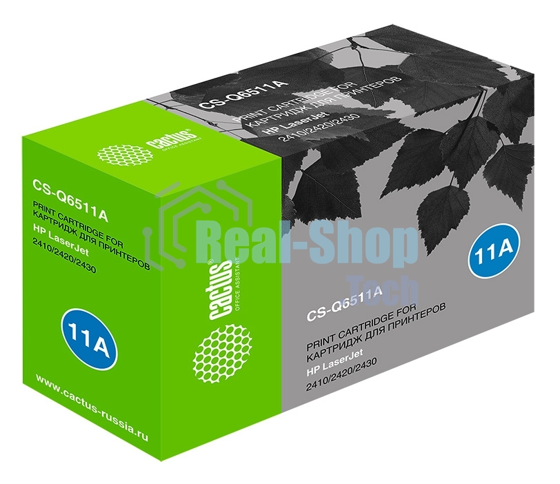 Картридж лазерный Cactus CS-Q6511A черный (6000 стр.) для HP 2410/2420/2430