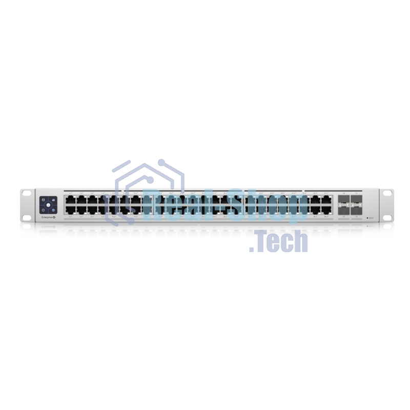 Коммутатор PoE в стойку Ubiquiti UniFi Switch Enterprise 48 PoE USW-Enterprise-48-PoE 48х 2.5G RJ45, 4х 10G SFP+, раздача 720 Вт