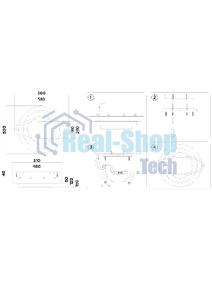 Светильник Ambrella light FA8522 WH белый 146W 3000K-6400K+RGB 560*500*150 (ПДУ РАДИО 2.4G)