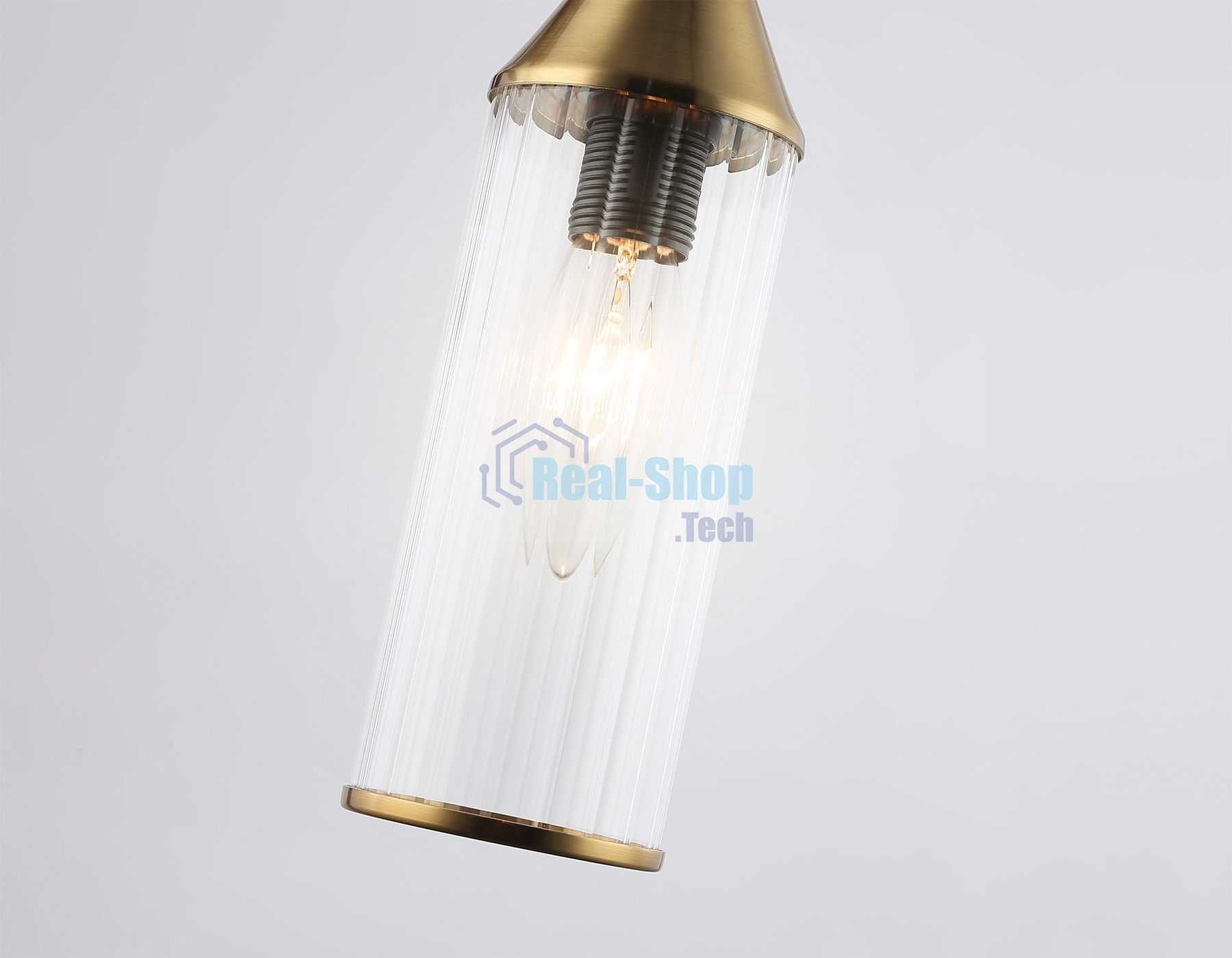 Настенный светильник Ambrella light LH55260 BK/BS/CL черный/латунь/прозрачный E14 max 40W 140*80*310