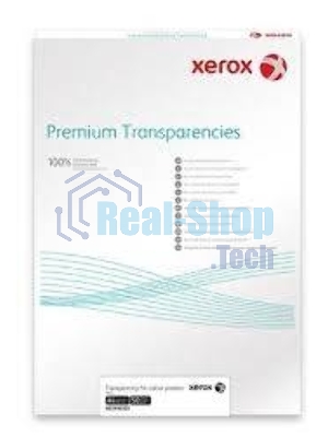 Пленка прозрачная Premium Xerox для ч/б лазерной печати A4, 100гр/м2,100 л. (без подложки и полосы)