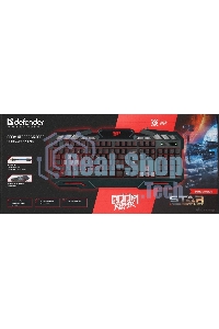 Клавиатура проводная Defender Doom Keeper GK-100DL RU, USB, черный