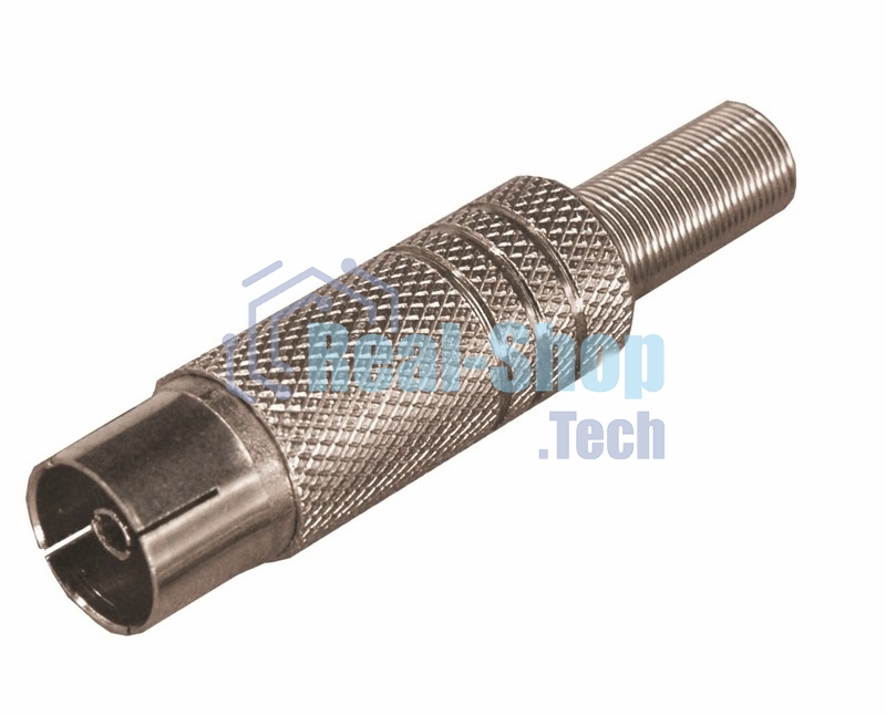 Разъем гнездо TV никель c пружиной Rexant