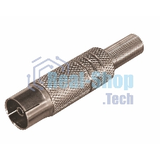 Разъем гнездо TV никель c пружиной Rexant