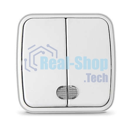 Выключатель 2-кл. ОП Электра 10А IP20 с подсветкой белый Союз 0030