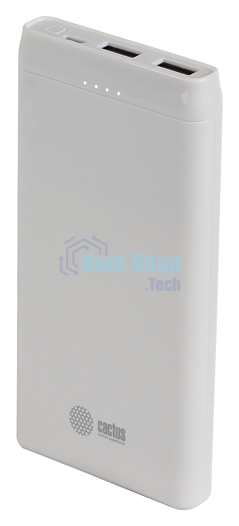 Портативный аккумулятор Cactus CS-PBFSMT-10000 10000mAh 2.1A 2xUSB белый