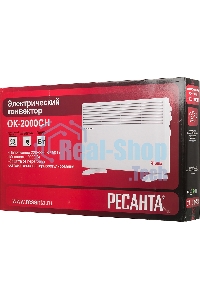Конвектор Ресанта ОК-2000СН белый, 2000 Вт, 20 м2, термостат