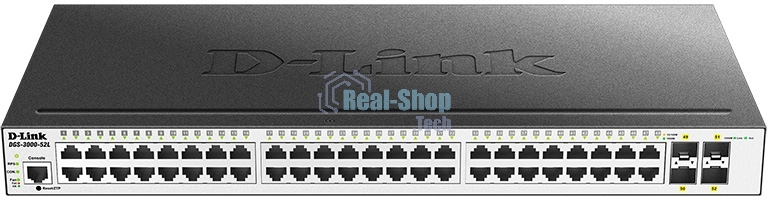 Коммутатор D-Link DGS-3000-52L/B1A 48G 4SFP управляемый