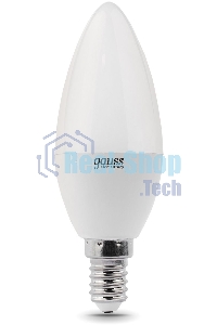 Лампа светодиодная LED Gauss 8Вт E14 220В 4100К Elementary свеча 33128
