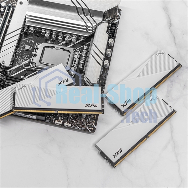 Оперативная память XPG Lancer, DDR5, 32GB (2x16GB), 6000MHz, CL30, DIMM, с радиаторами, белый