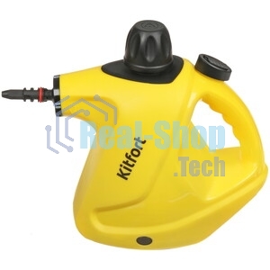 Пароочиститель ручной KITFORT KT-9138-3 черно-желтый, 1050 Вт