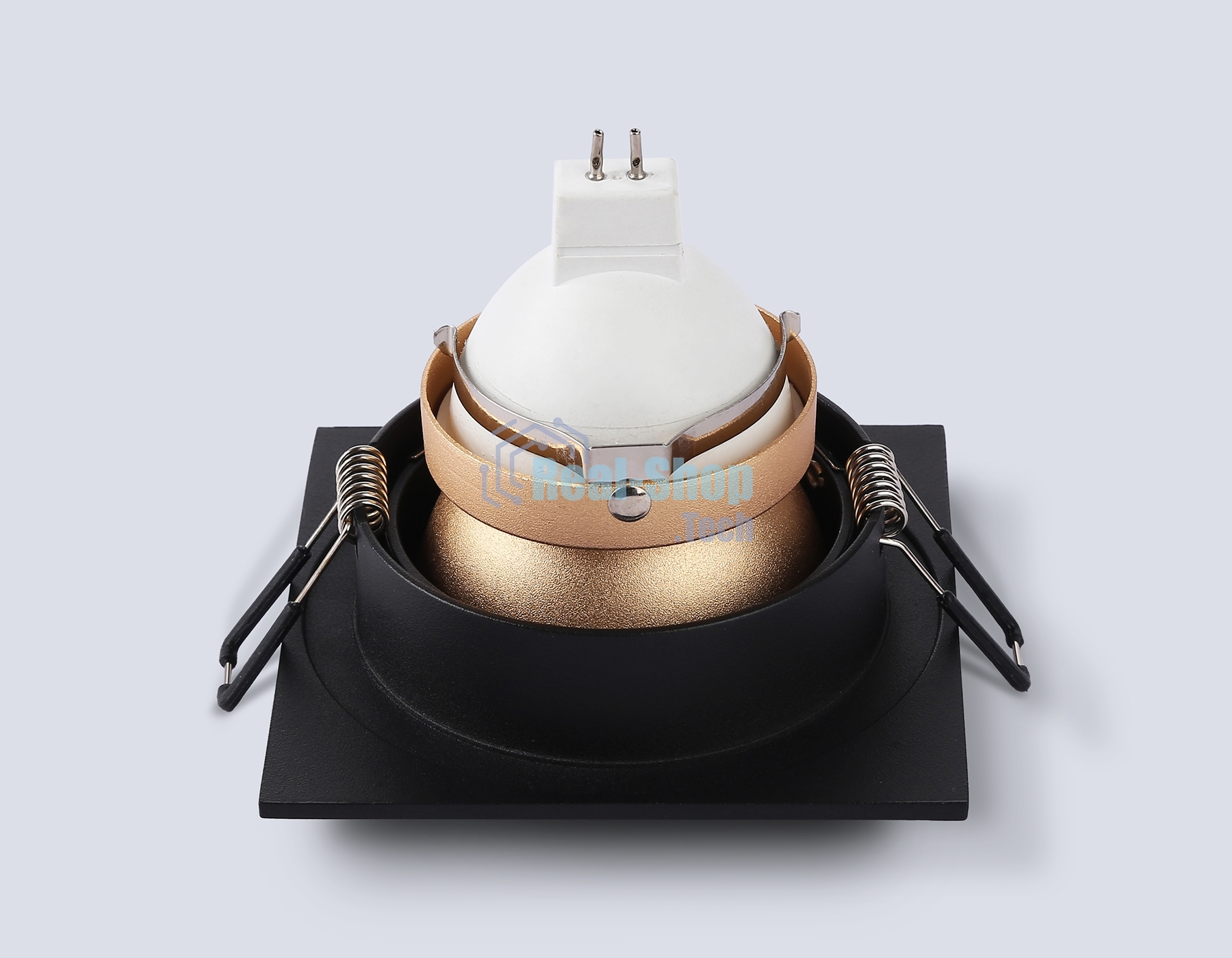 Встраиваемый точечный светильник Ambrella light TN102829 BK/GD черный/золото GU5.3 92*92*50