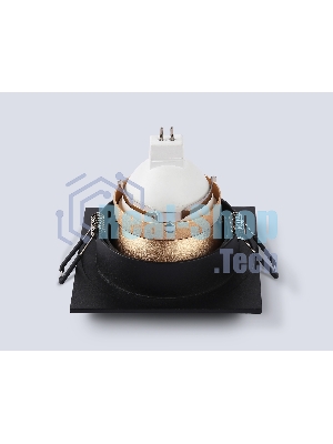 Встраиваемый точечный светильник Ambrella light TN102829 BK/GD черный/золото GU5.3 92*92*50