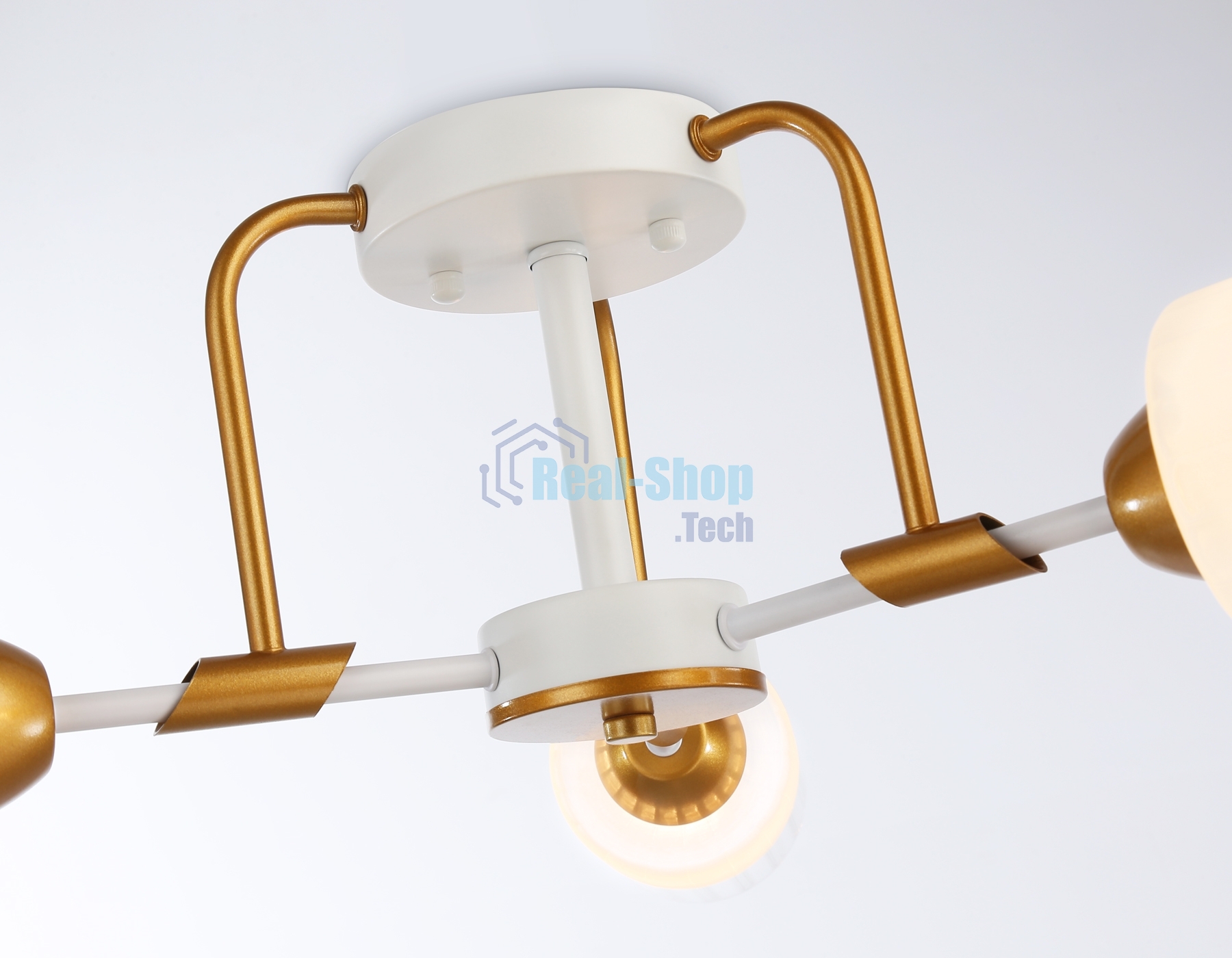 Светильник Ambrella light TR303321/3 WH/GD/CL/FR белый/золото/прозрачный/белый матовый E27*3 max 60W D620*210