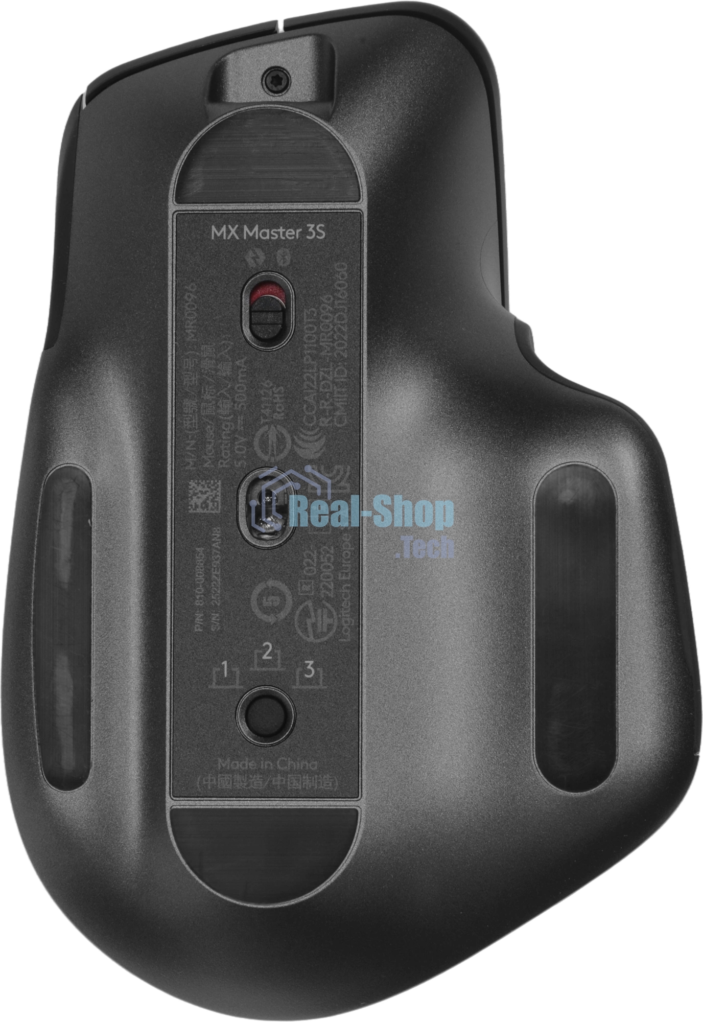 Мышь беспроводная Logitech MX Master 3s графитовый, 8000 dpi, радиоканал, Bluetooth, USB, кнопки - 7