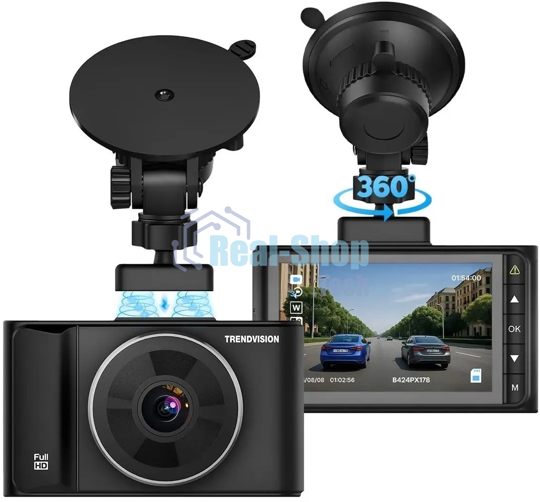Видеорегистратор TrendVision Victory черный 2Mpix 1080x1920 1080p 170гр. GPS GP6248