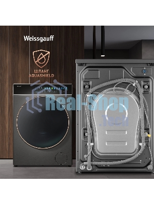 Стиральная машина Weissgauff WM 58411 Direct Drive Inverter Premium Steam Grey серая, загрузка фронтальная 11кг, 1400 об/мин., класс: A+++