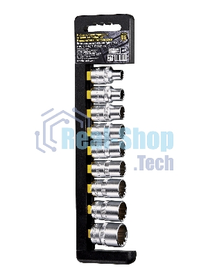 Набор головок BERGER BG2039 торцевых 1/2'' spline 9 предметов