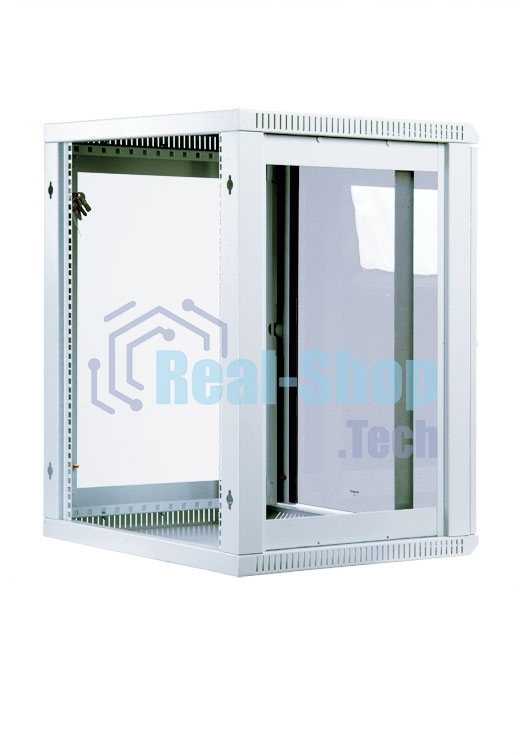 Шкаф телекоммуникационный настенный разборный 12U (600х650), съемные стенки, дверь стекло