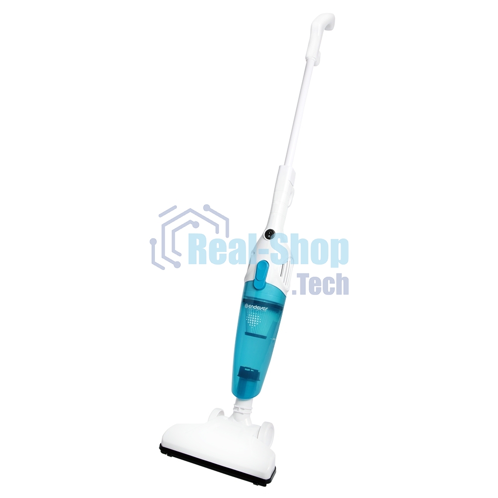 Пылесос вертикальный Endever SkyClean VC-278 белый/голубой, питание от сети, 130 Вт, уборка сухая, пылесборник 1.2 л
