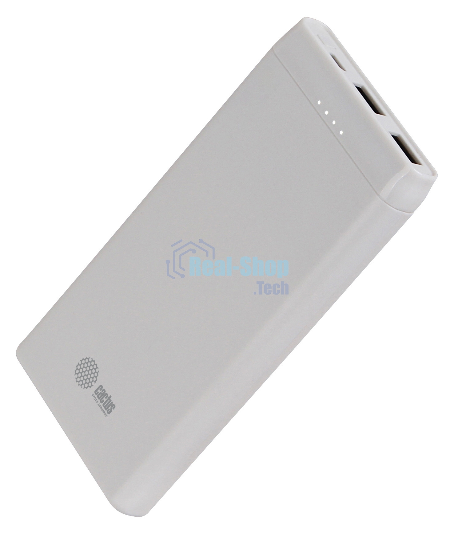 Портативный аккумулятор Cactus CS-PBFSMT-10000 10000mAh 2.1A 2xUSB белый