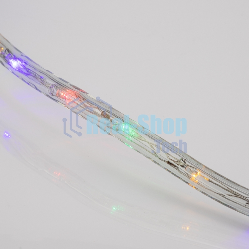 Дюралайт Neon-night LED, фиксинг (2W), 24 LED/м, мультиколор (RYGb), 25 м