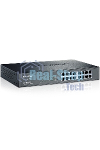 Сетевой коммутатор TP-Link SMB TL-SG1016DE 16-Port Gigabit Easy Smart Switch, 16 10/100/100Mbps RJ45 ports, MTU/Port/Tag-based VLAN, QoS, IGMP Snooping